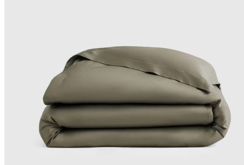 NEW Quince KING Giza Cotton Sateen Duvet Cover Dried Sage Green  NO INSERT/SHAMS